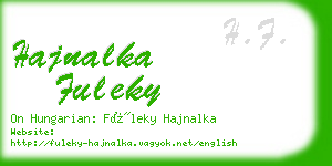 hajnalka fuleky business card